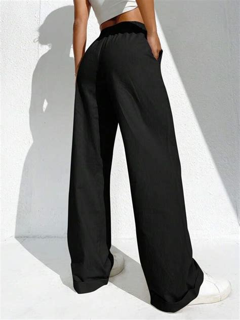 shein wide leg trousers|wide leg cropped trousers shein.